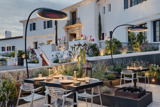 Calentadores exteriores para restaurantes: confort y diseño